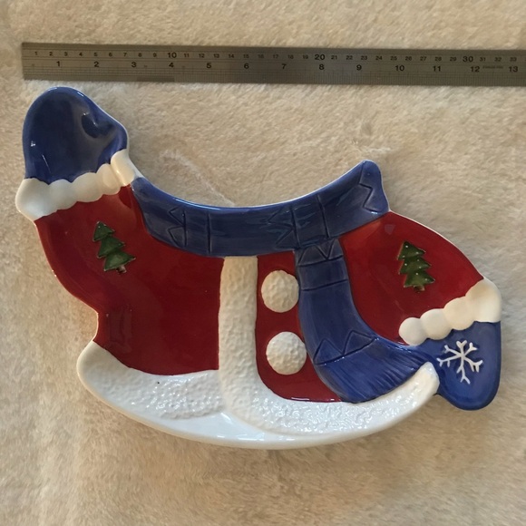 Home Interiors Snowman Christmas Serving Plates (3 Piece Set) - Picture 3 of 12